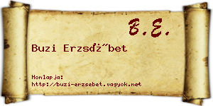 Buzi Erzsébet névjegykártya